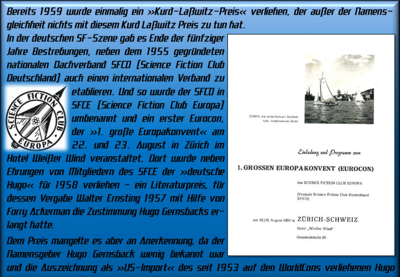 Die Geschichte des Kurd Laßwitz Preises 1959