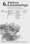 Plakat von: 6. Weidener Literaturtage