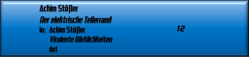 Achim Stößer, Der elektrische Tellerrand