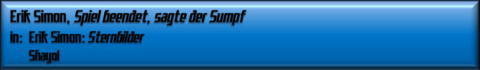 Erik Simon, Spiel beendet, sagte der Sumpf