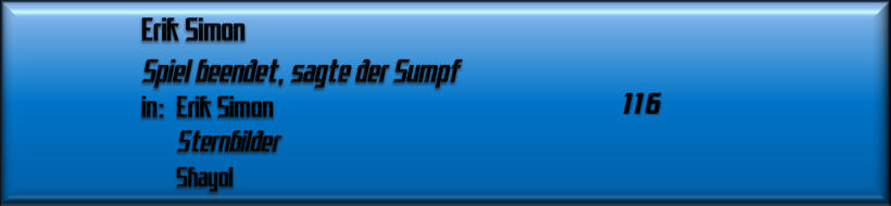Erik Simon, Spiel beendet, sagte der Sumpf