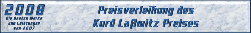 Preisverleihung des Kurd Laßwitz Preises
