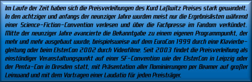 Preisverleihungen - Text