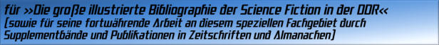 für »Die große illustrierte Bibliographie der Science Fiction in der DDR«